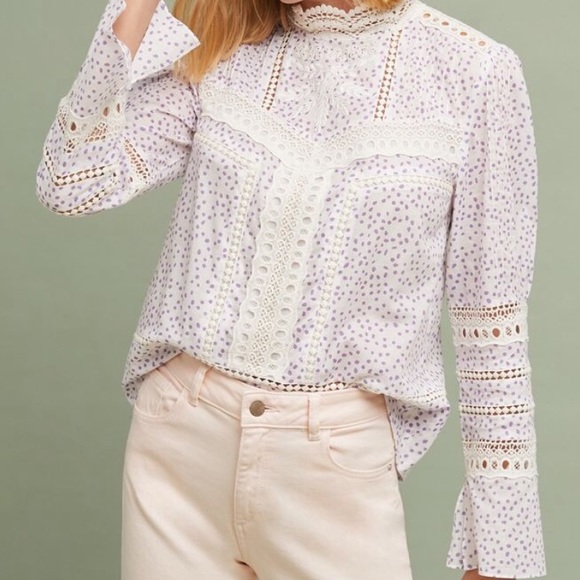 Anthropologie Tops - Anthropologie Victoria Laced Blouse
